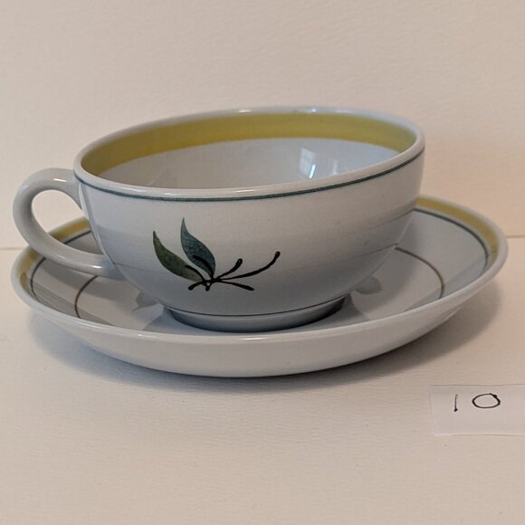 Vintage Handpainted Arabia Finland Windflower Teacup and Saucer with Flaw - Picture 2 of 14